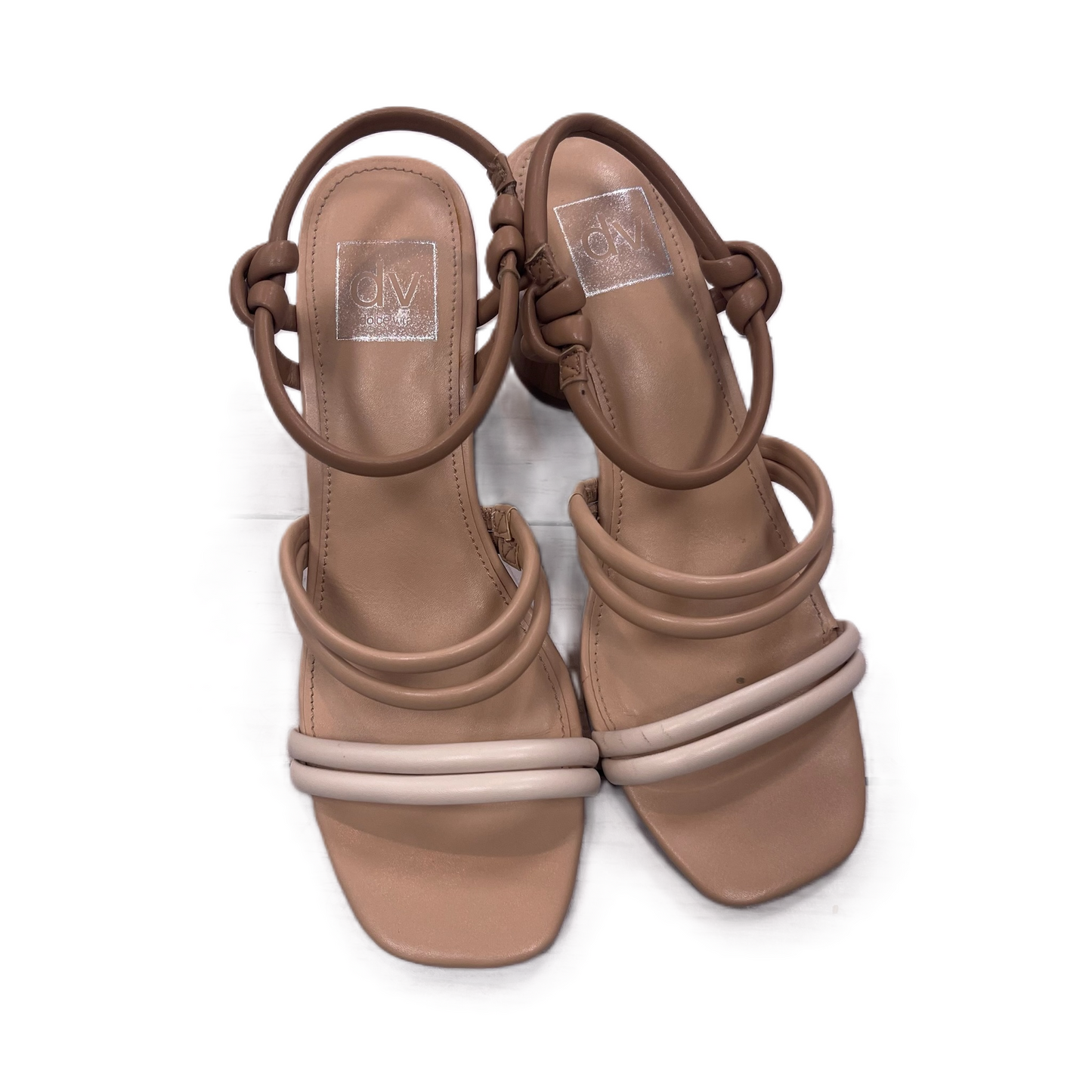 Tan Sandals Heels Block By Dolce Vita, Size: 8.5