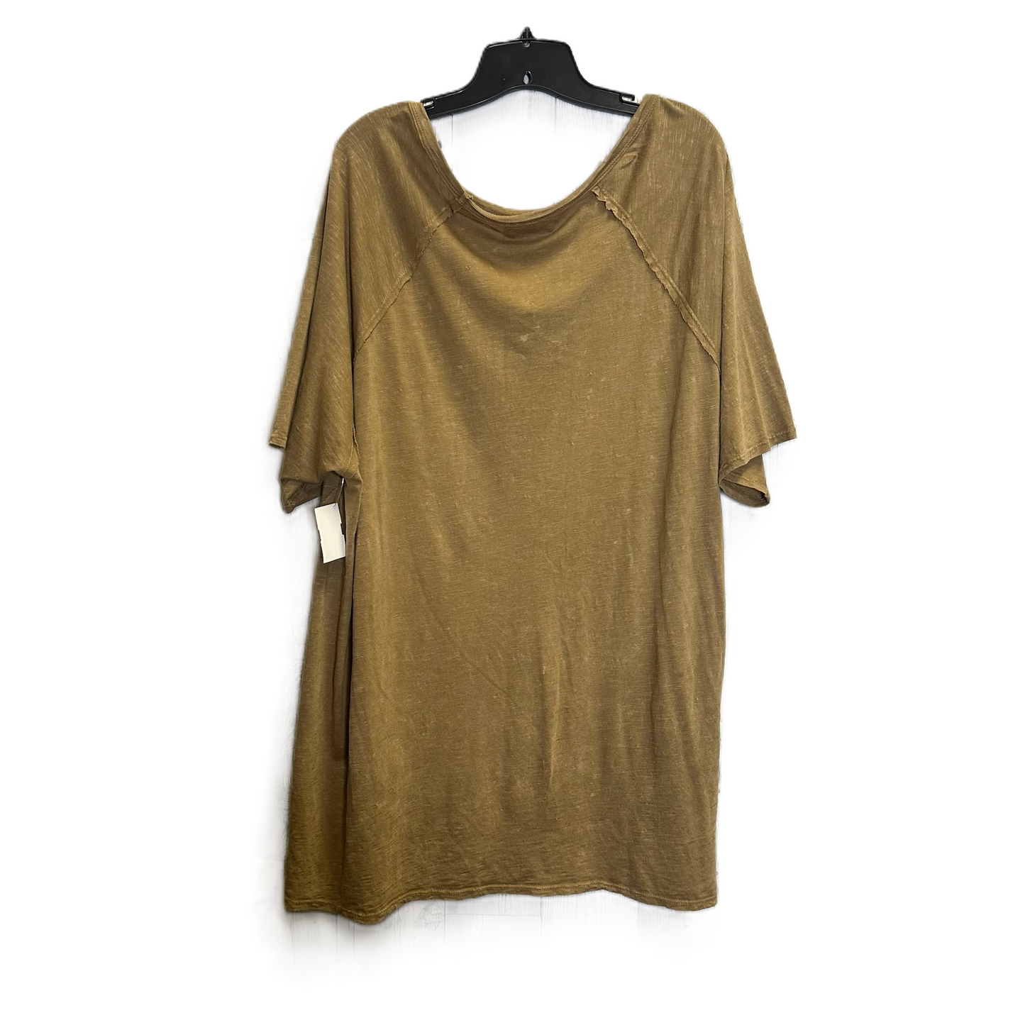 Brown Top Short Sleeve Basic By Clothes Mentor, Size: L
