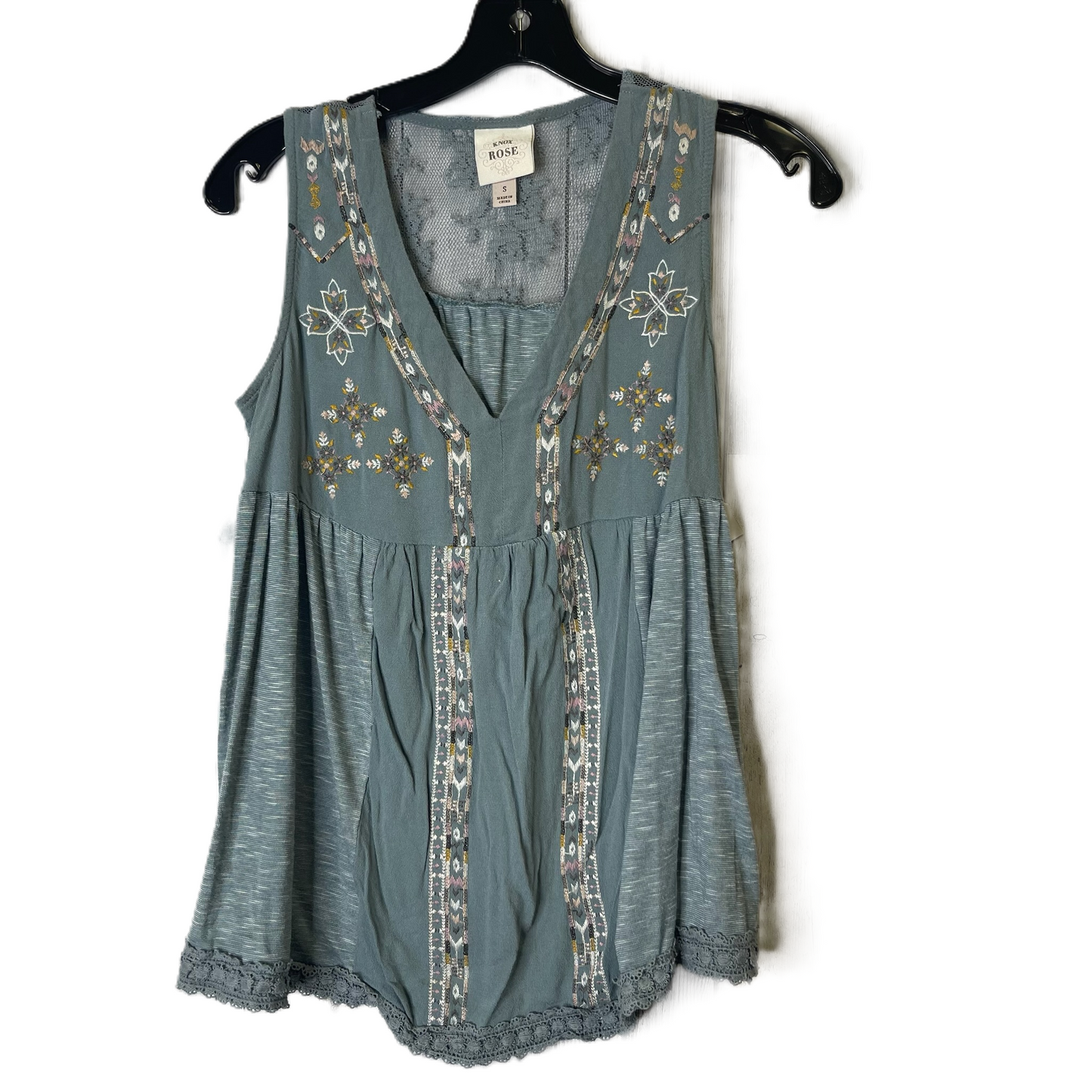 Teal Top Sleeveless By Knox Rose, Size: S