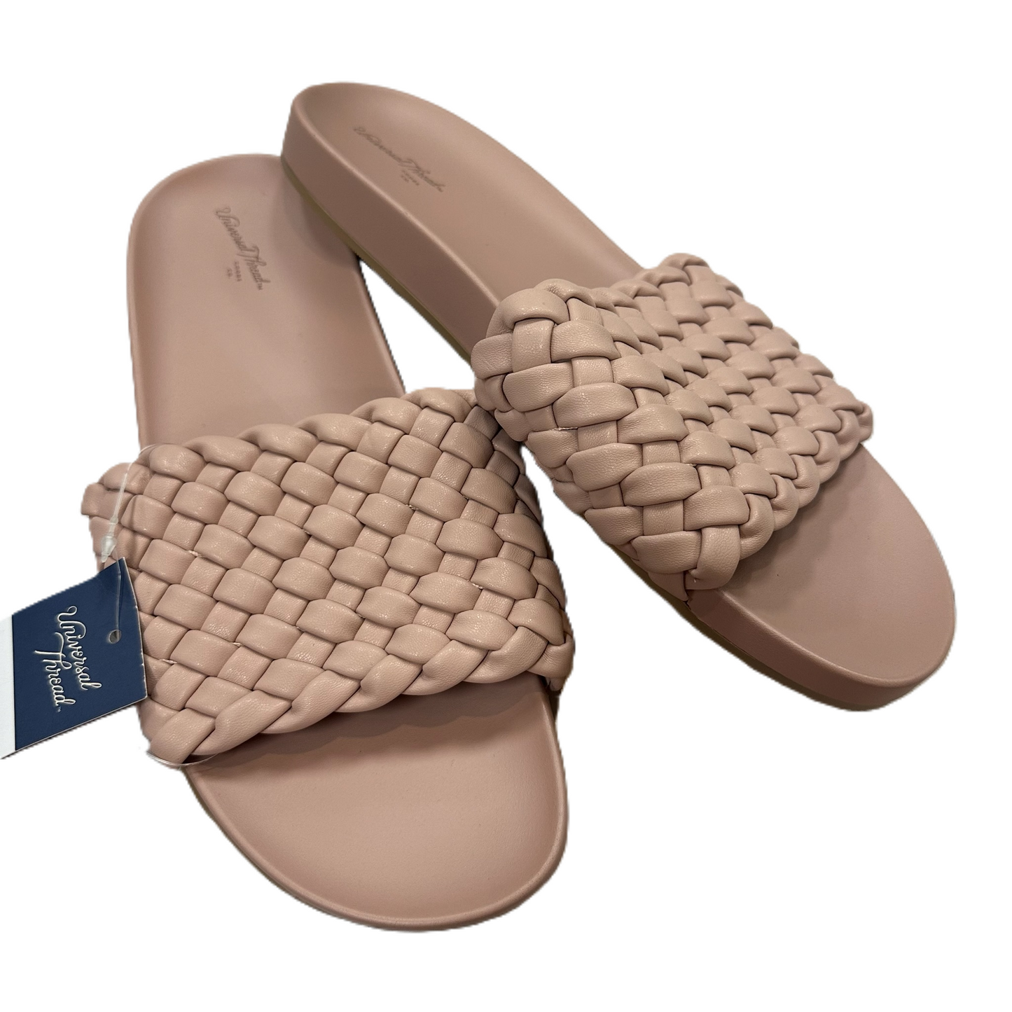 Pink Sandals Flats By Universal Thread, Size: 9