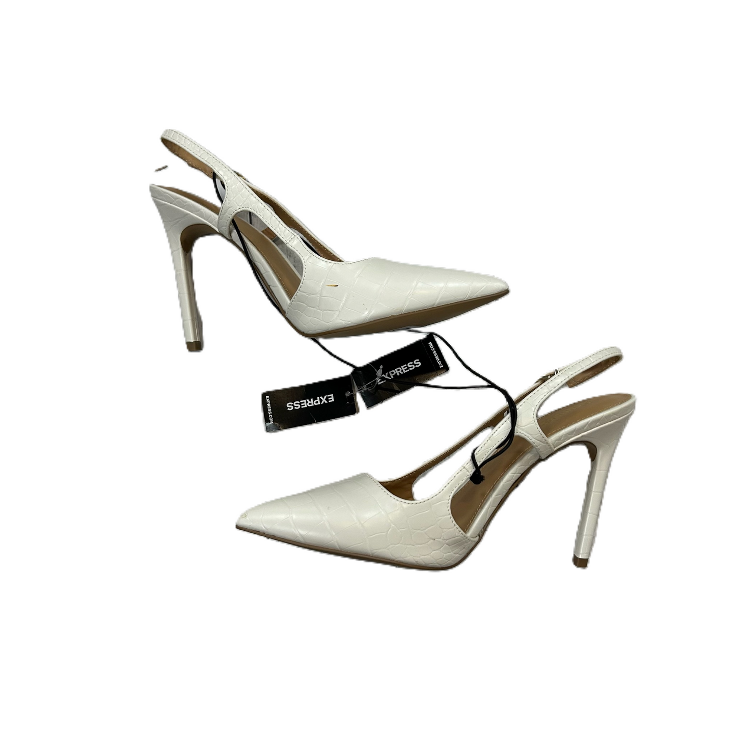 White Shoes Heels Stiletto By Express, Size: 10
