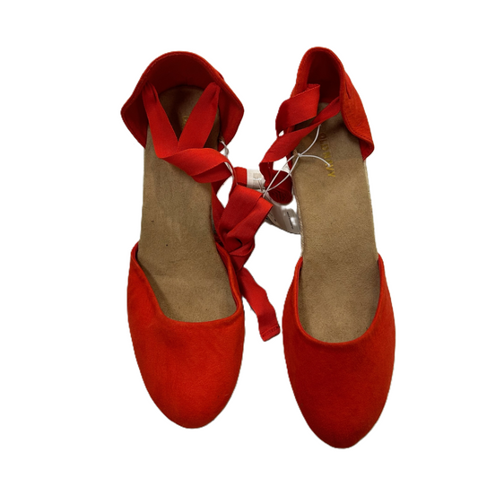 Red Shoes Heels Wedge By Old Navy, Size: 9