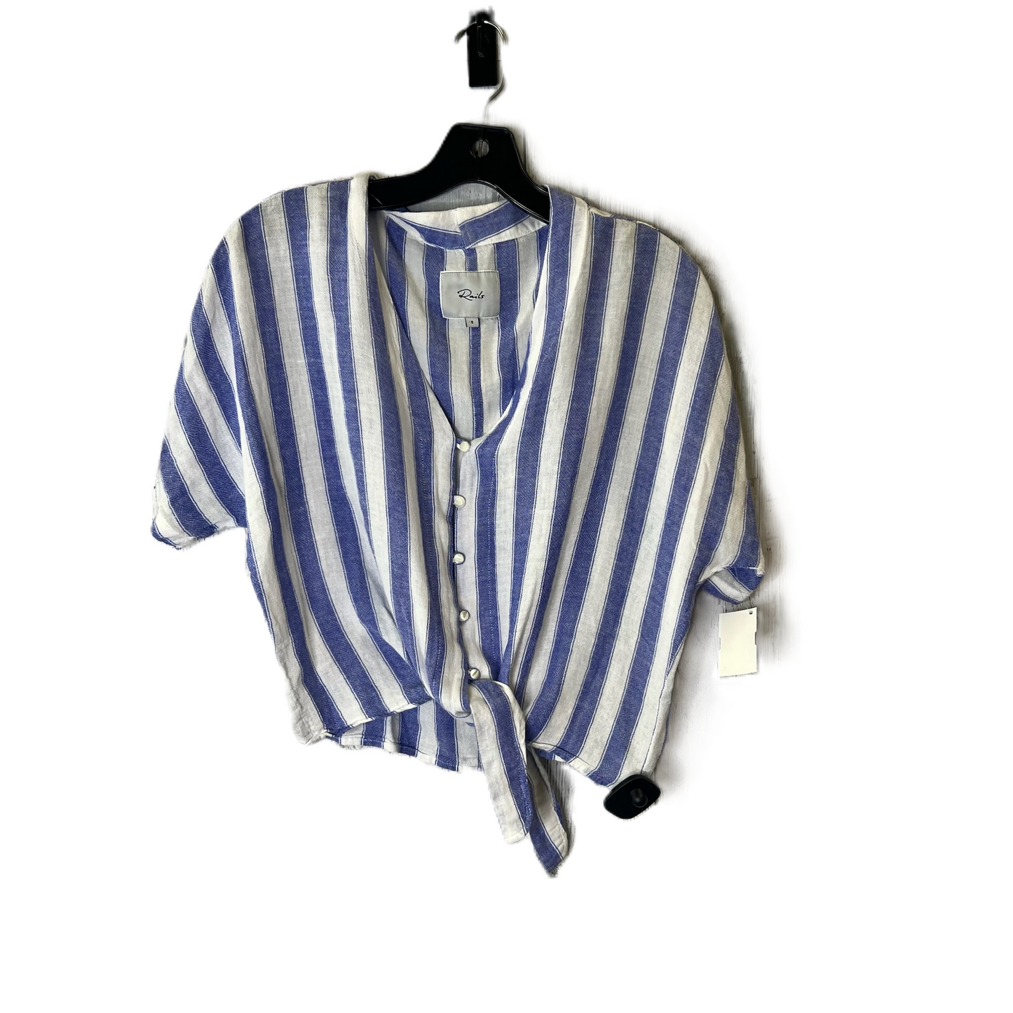 Striped Pattern Top Short Sleeve By Rails, Size: S