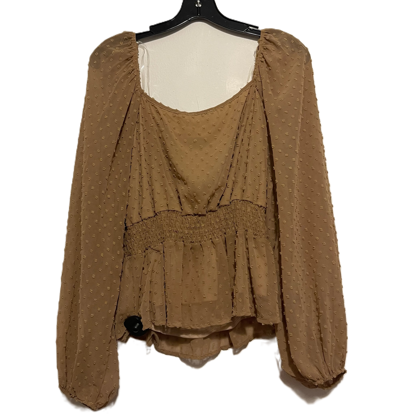 Top Long Sleeve By Clothes Mentor In Brown, Size: L