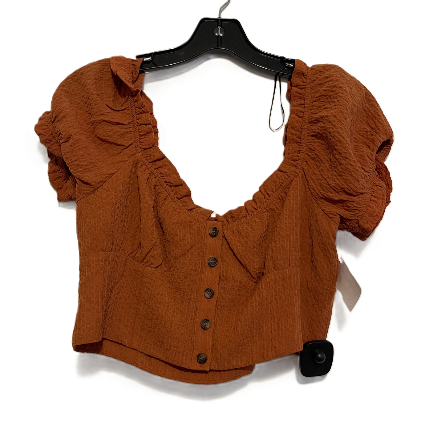 Top Short Sleeve By H&m In Orange, Size: 8