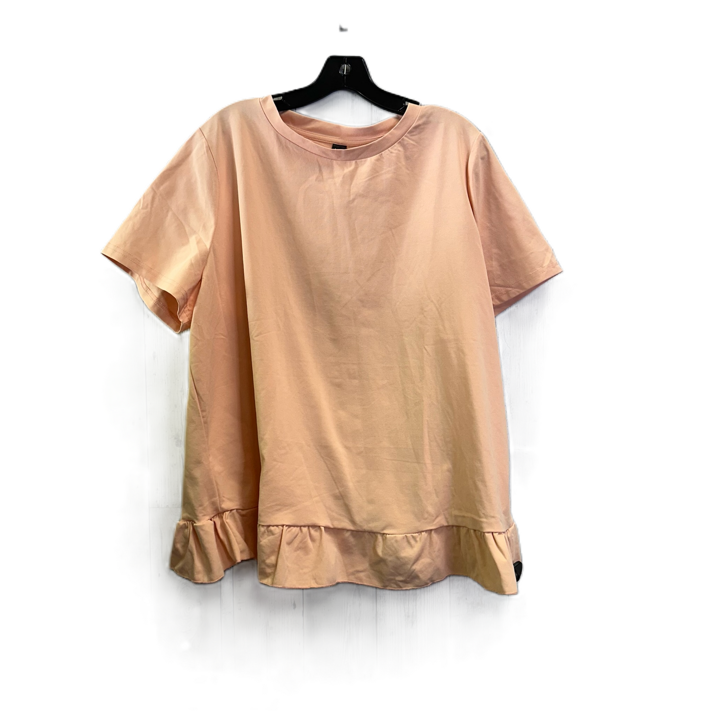 Top Short Sleeve By Shein In Orange, Size: 3x