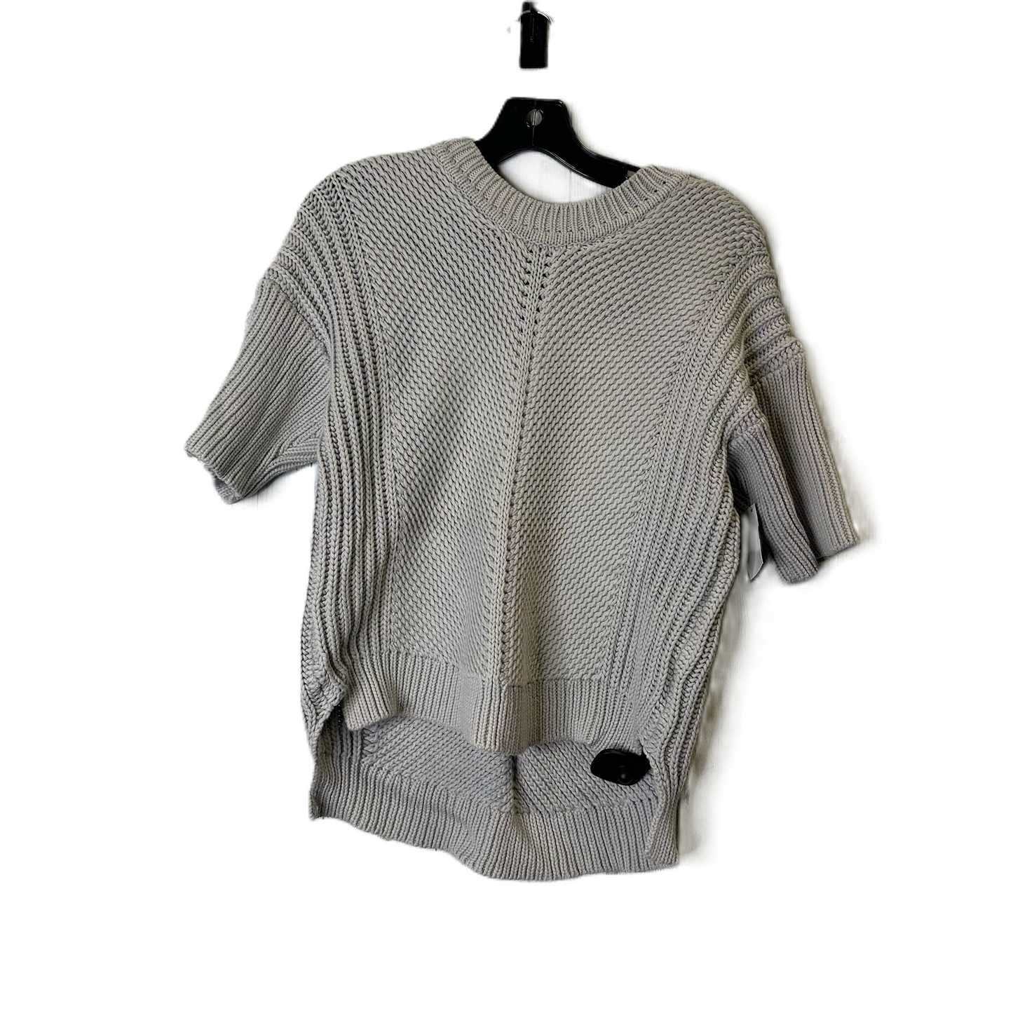 Sweater Short Sleeve By Banana Republic In Grey, Size: M