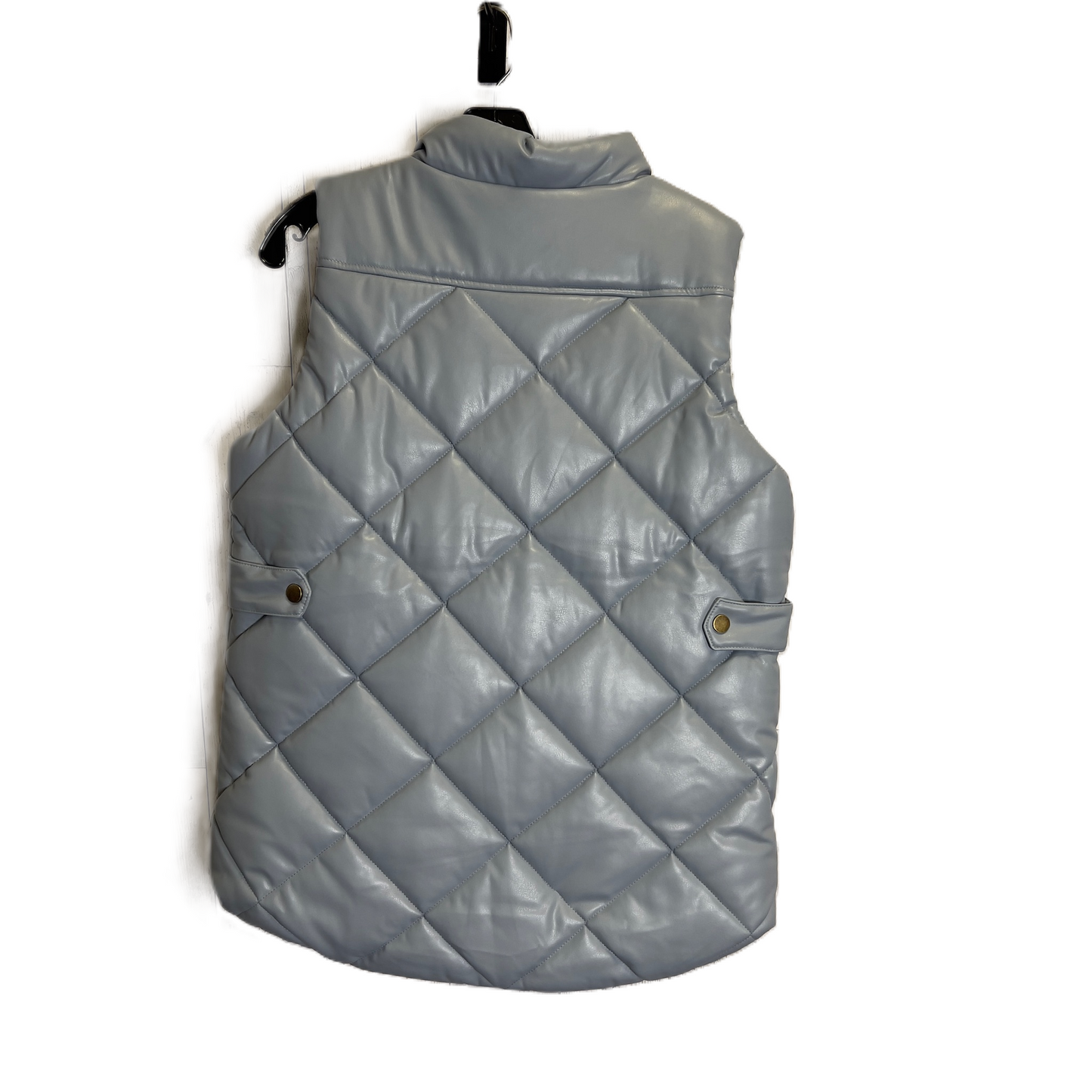 Vest Puffer & Quilted By Zenana Outfitters In Blue, Size: L