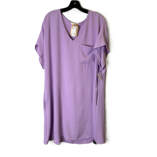 Dress Casual Short By Cotton Bleu In Purple, Size: 1x