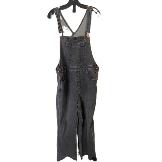 Overalls By Universal Thread In Black Denim, Size: 16