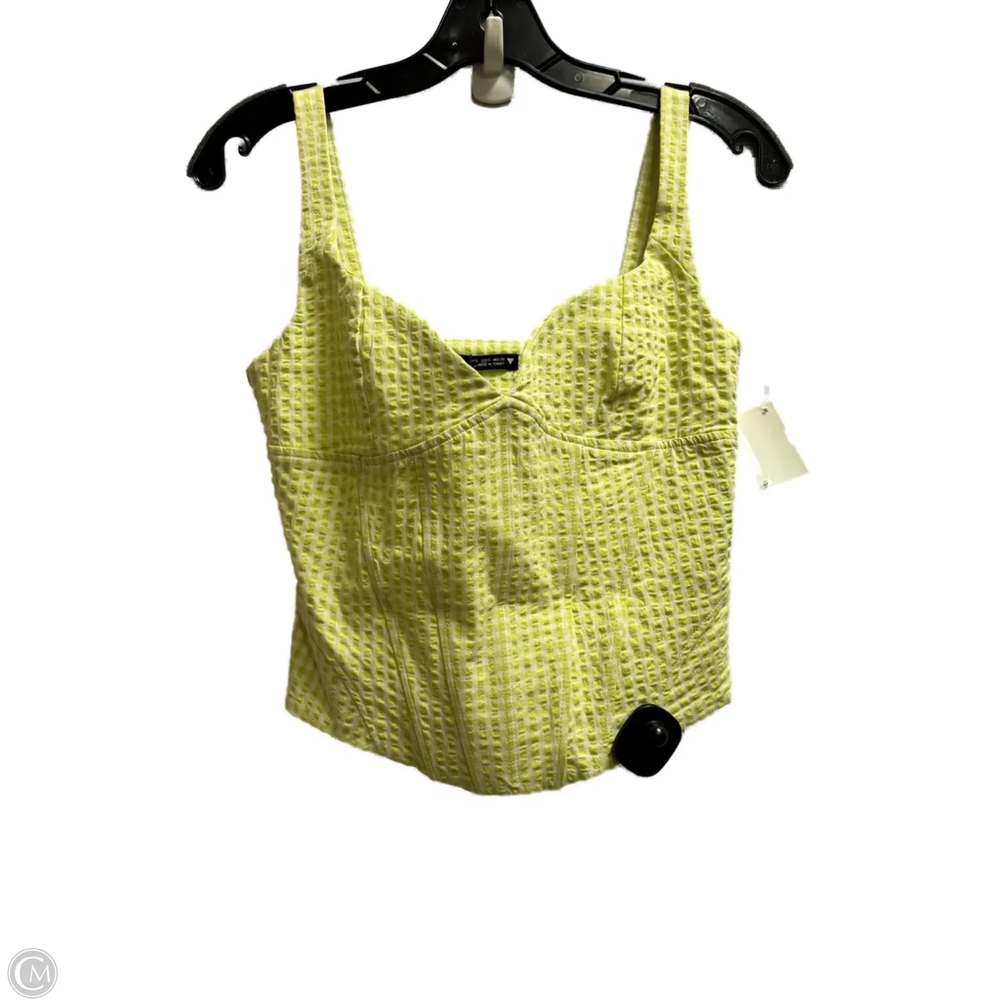 Top Sleeveless By Zara In Green, Size: S