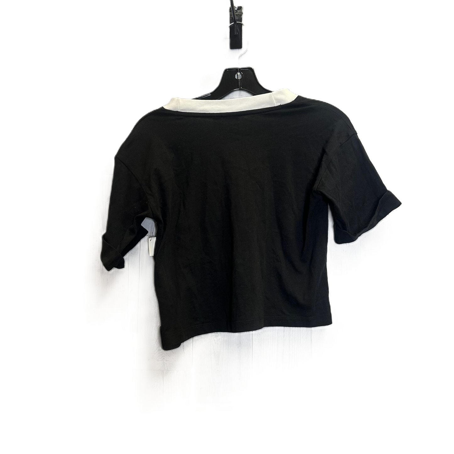 Black Athletic Top Short Sleeve By Adidas, Size: S