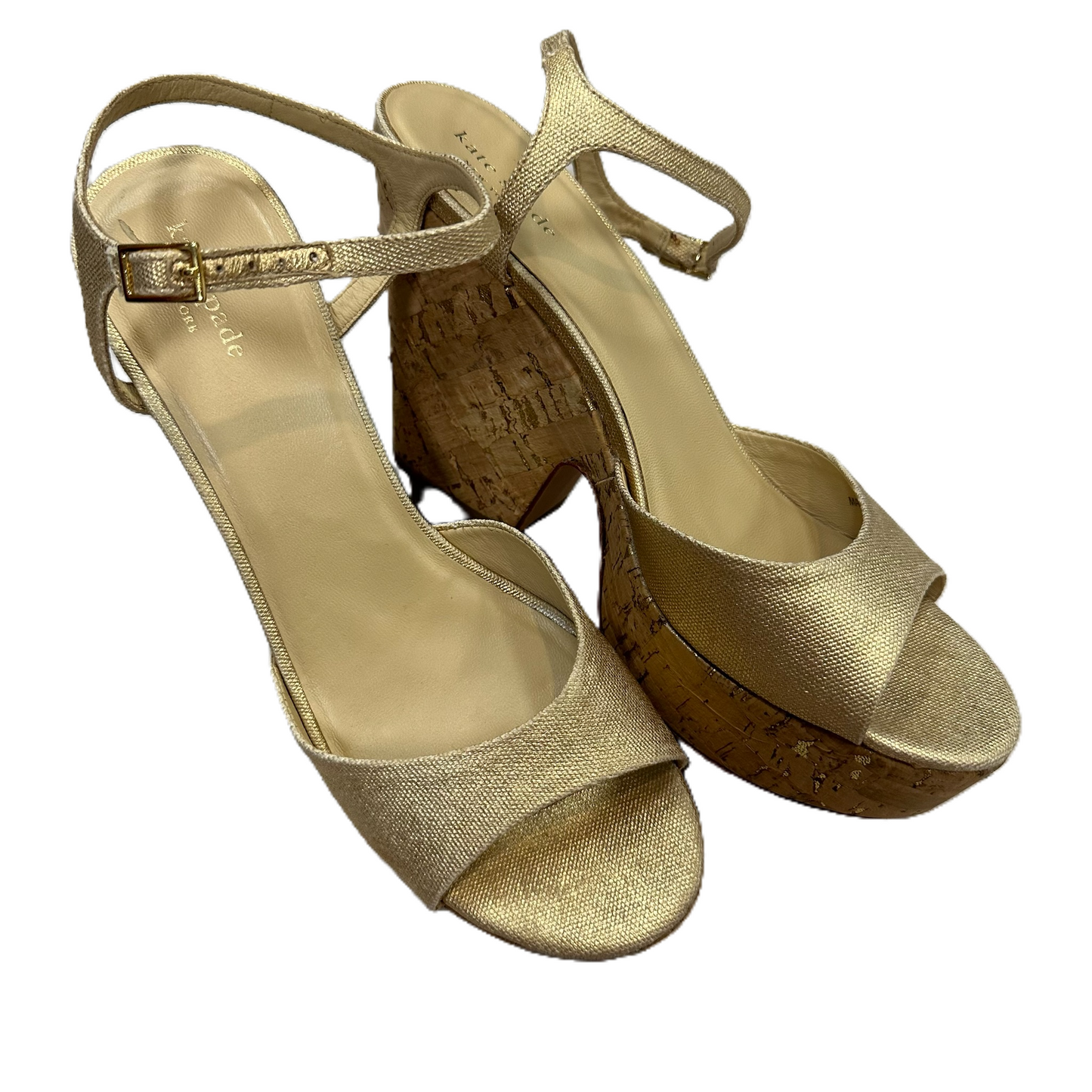 Tan Sandals Designer By Kate Spade, Size: 9.5