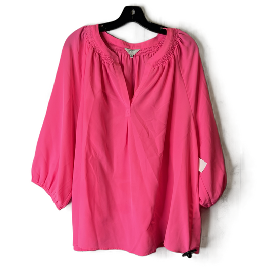 Top Long Sleeve By Crown And Ivy In Pink, Size: 3x