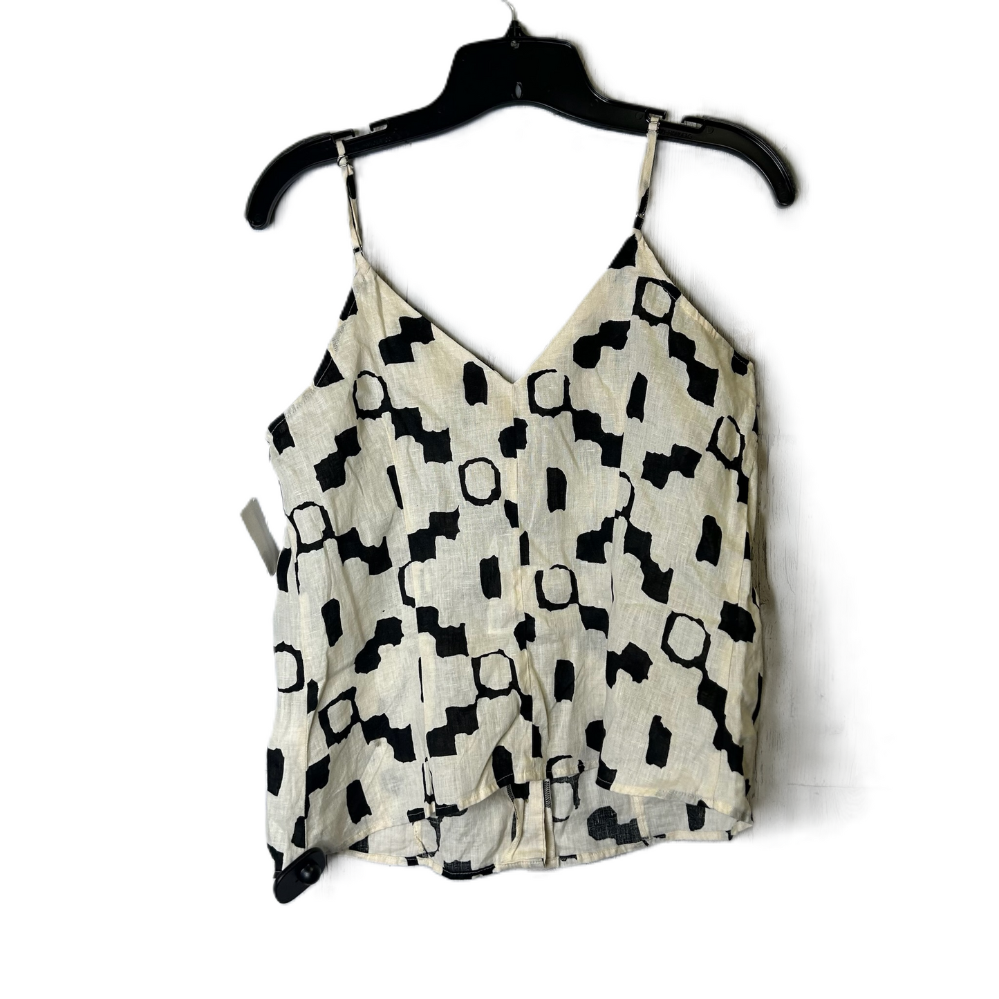 Top Sleeveless By H&m In Cream, Size: M