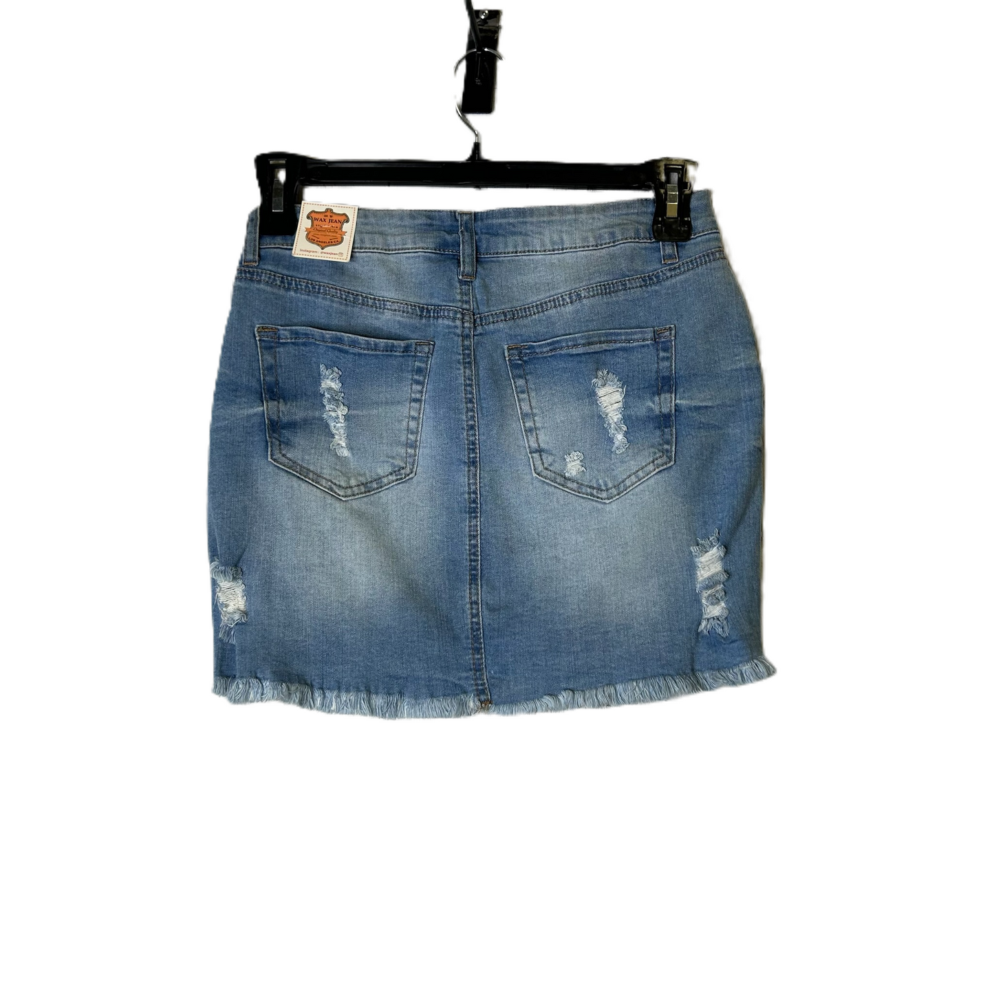 Skirt Mini & Short By Wax Jeans In Blue Denim, Size: M