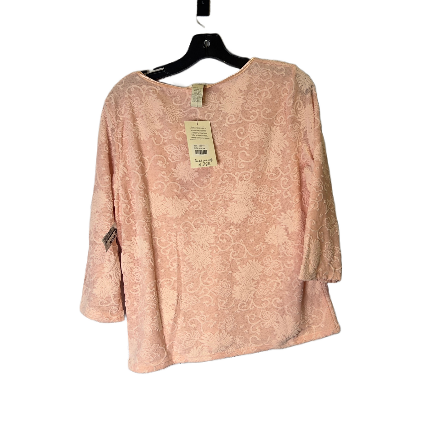 Top Long Sleeve By J. Jill In Pink, Size: L