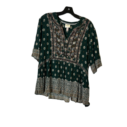 Top Short Sleeve By Knox Rose In Green, Size: Xl