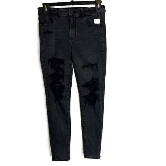 Jeans Skinny By American Eagle In Black, Size: 10