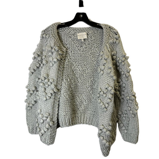 Sweater Cardigan By Hayden La In Grey, Size: M