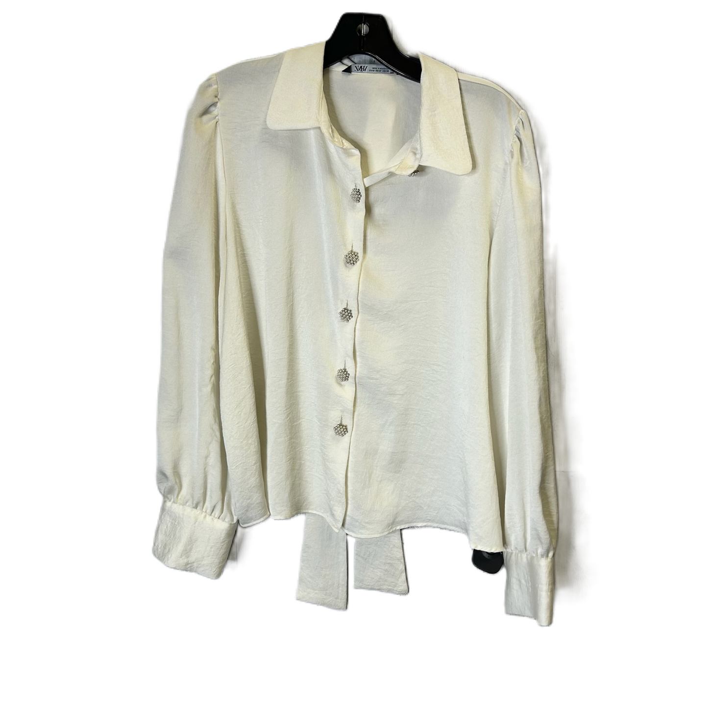 Top Long Sleeve By Zara In Cream, Size: Xl