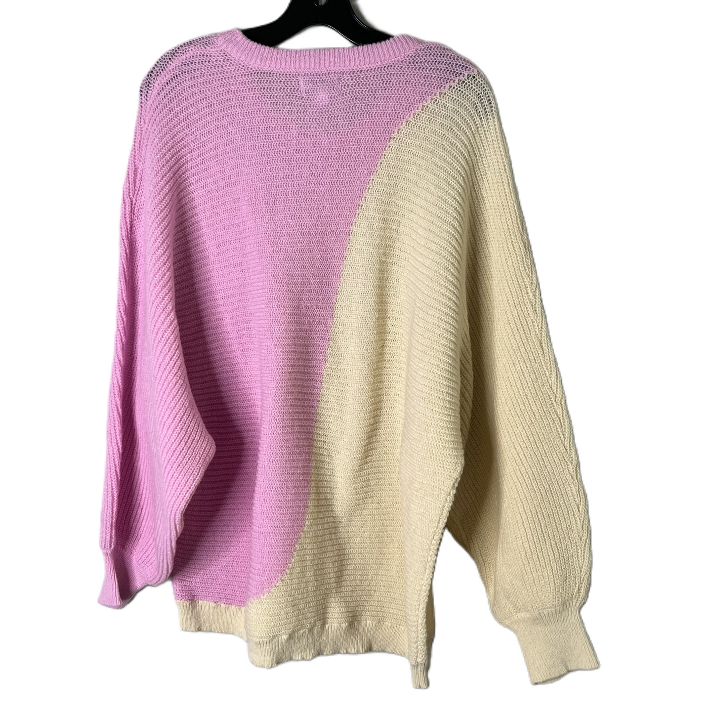 Sweater By Mudpie In Cream & Pink, Size: L