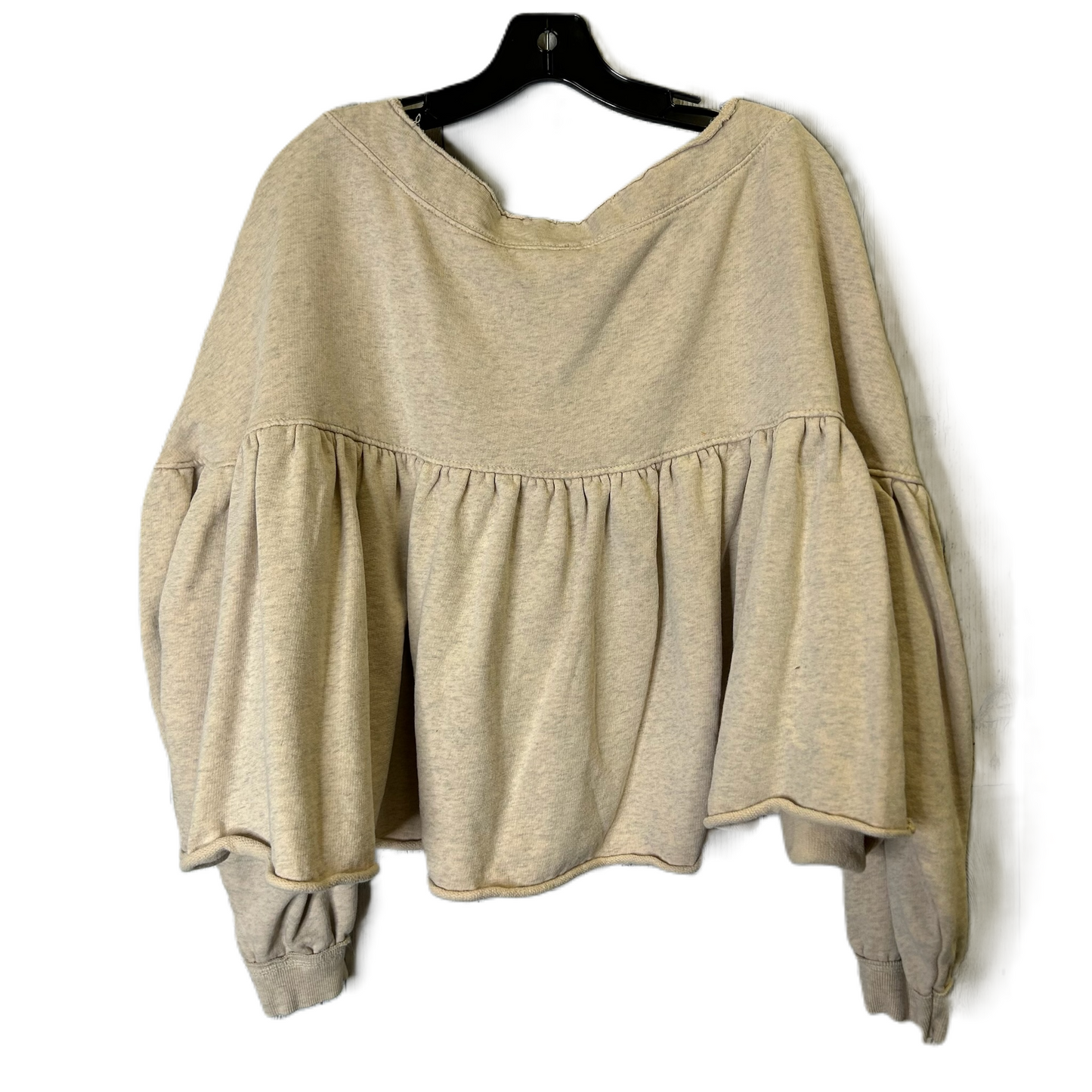 Top Long Sleeve By Free People In Cream, Size: S