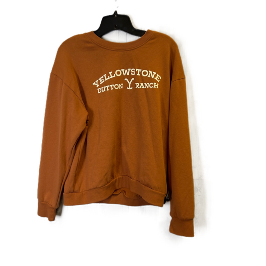 Sweatshirt Crewneck By Clothes Mentor In Orange, Size: M