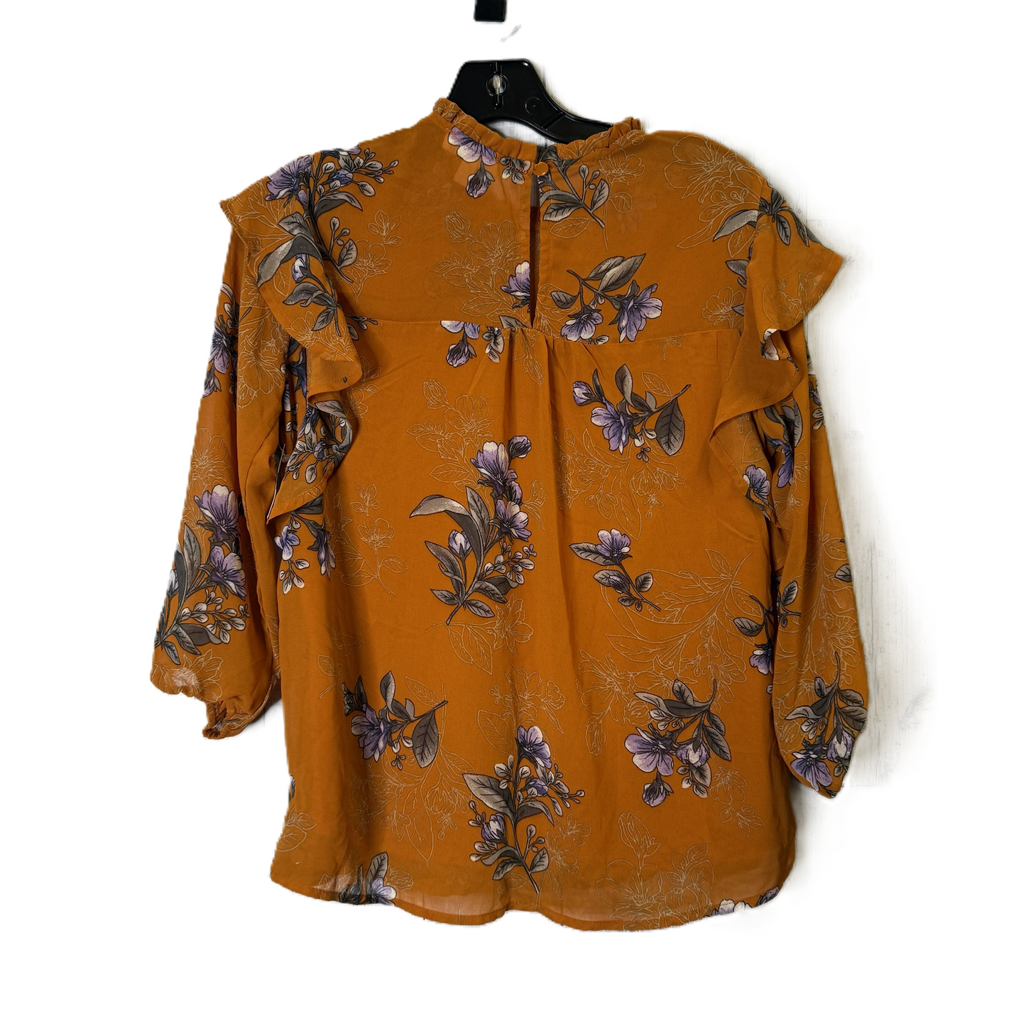 Top Long Sleeve By Monteau In Orange, Size: M