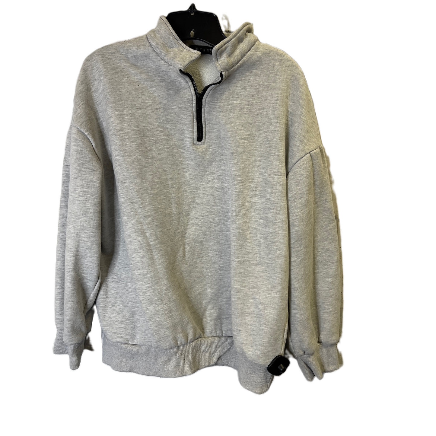 Sweatshirt Collar By E FAN In Grey, Size: S