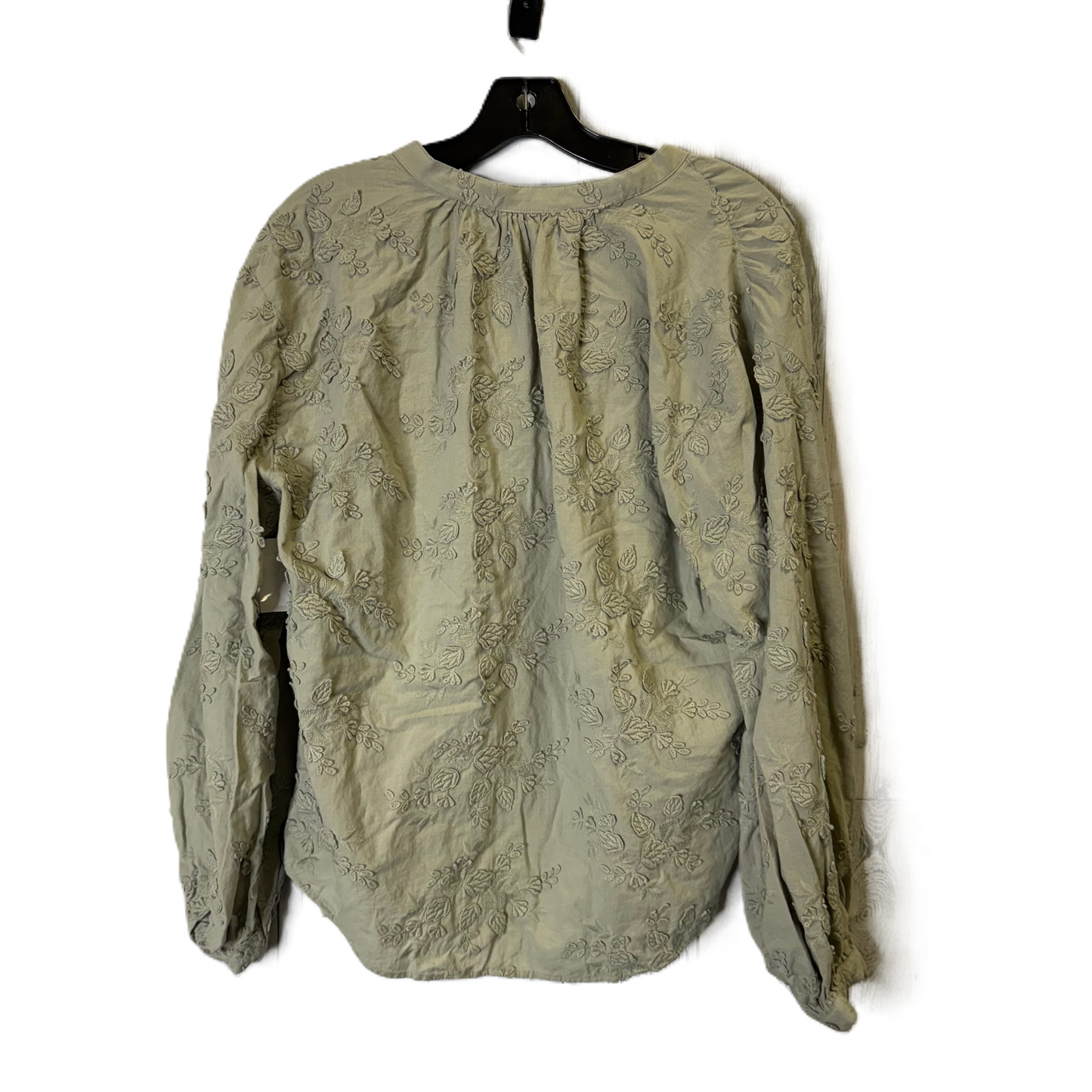 Top Long Sleeve By Paris Atelier In Green, Size: 4