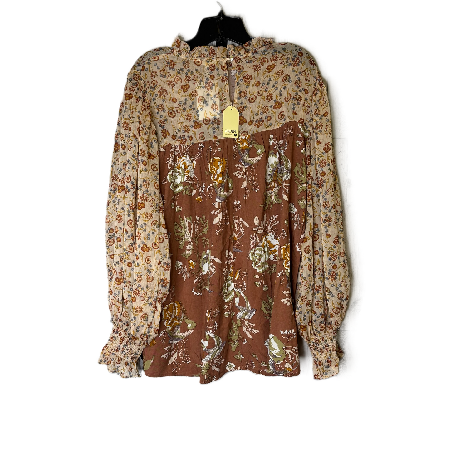 Top Long Sleeve By Jodifl In Beige, Size: L