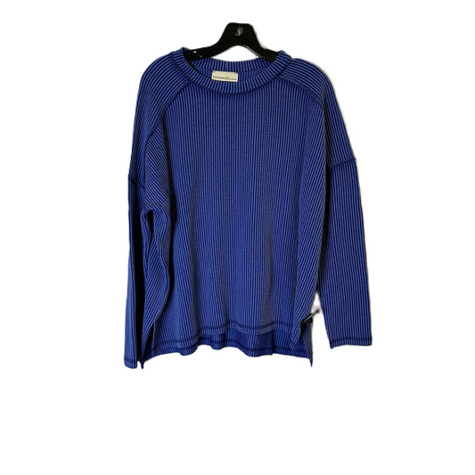 Top Long Sleeve By Zenana Outfitters In Blue, Size: L