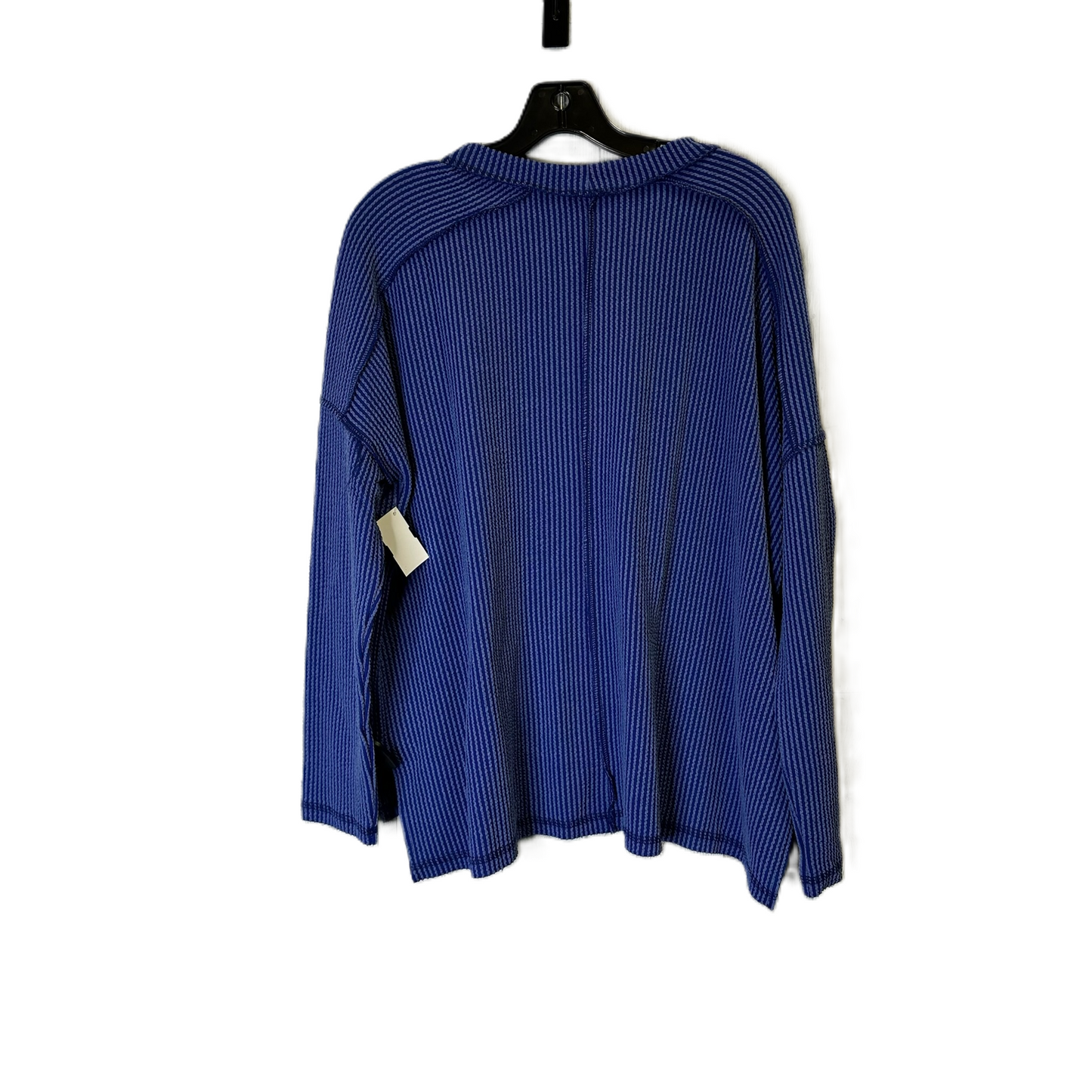 Top Long Sleeve By Zenana Outfitters In Blue, Size: L