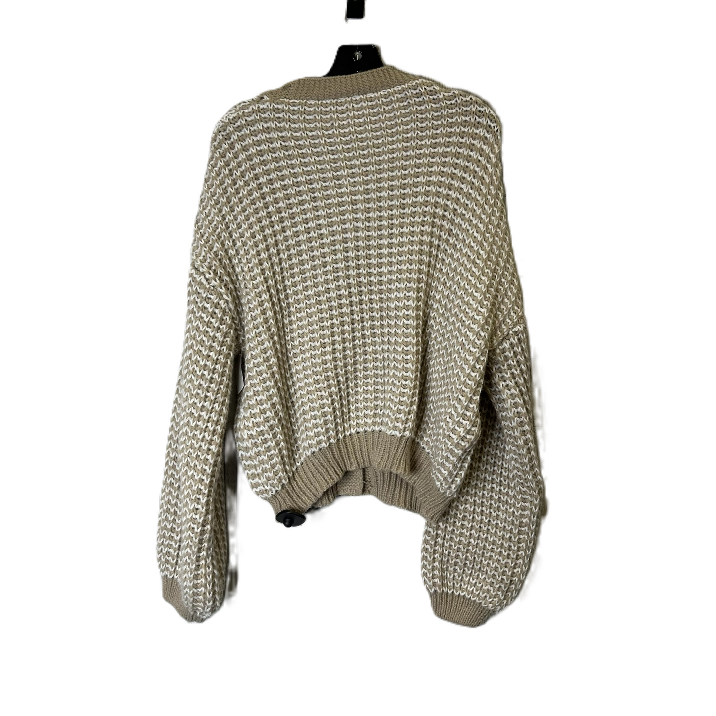 Sweater Cardigan By Shein In Beige, Size: Xl