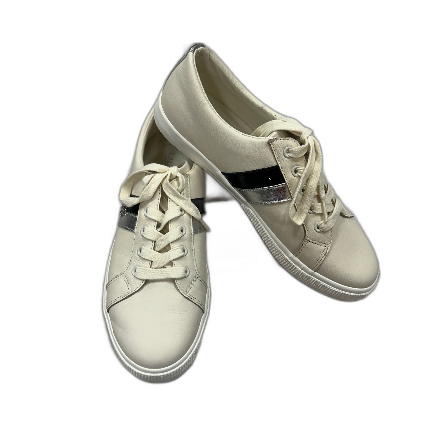 Shoes Sneakers By Lauren By Ralph Lauren In Cream, Size: 10