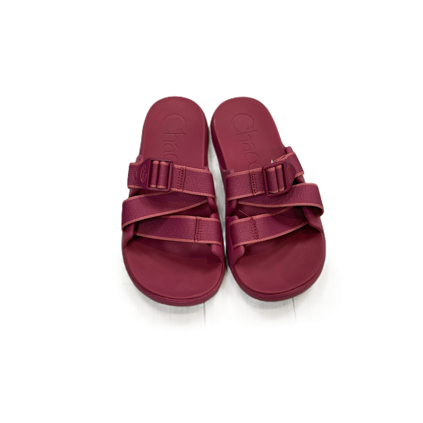 Pink Sandals Flats By Chacos, Size: 7