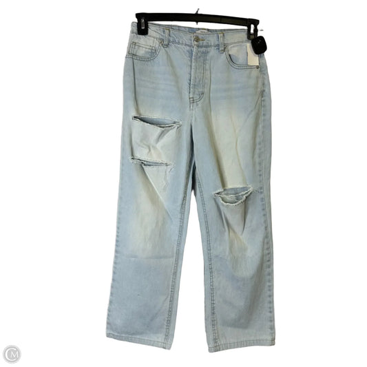 Jeans Straight By Forever 21 In Blue Denim, Size: 4