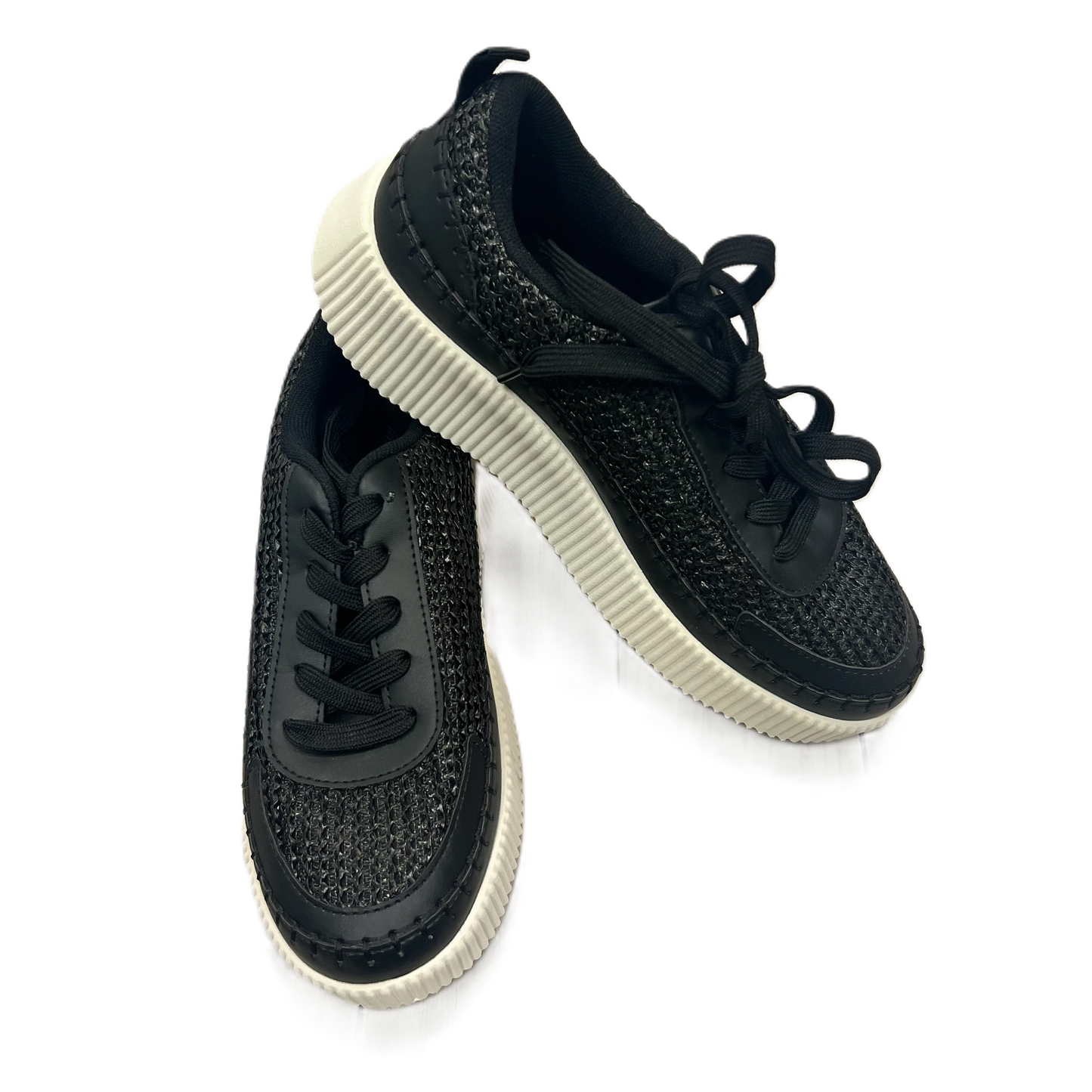 Shoes Sneakers By Top Moda In Black, Size: 6.5