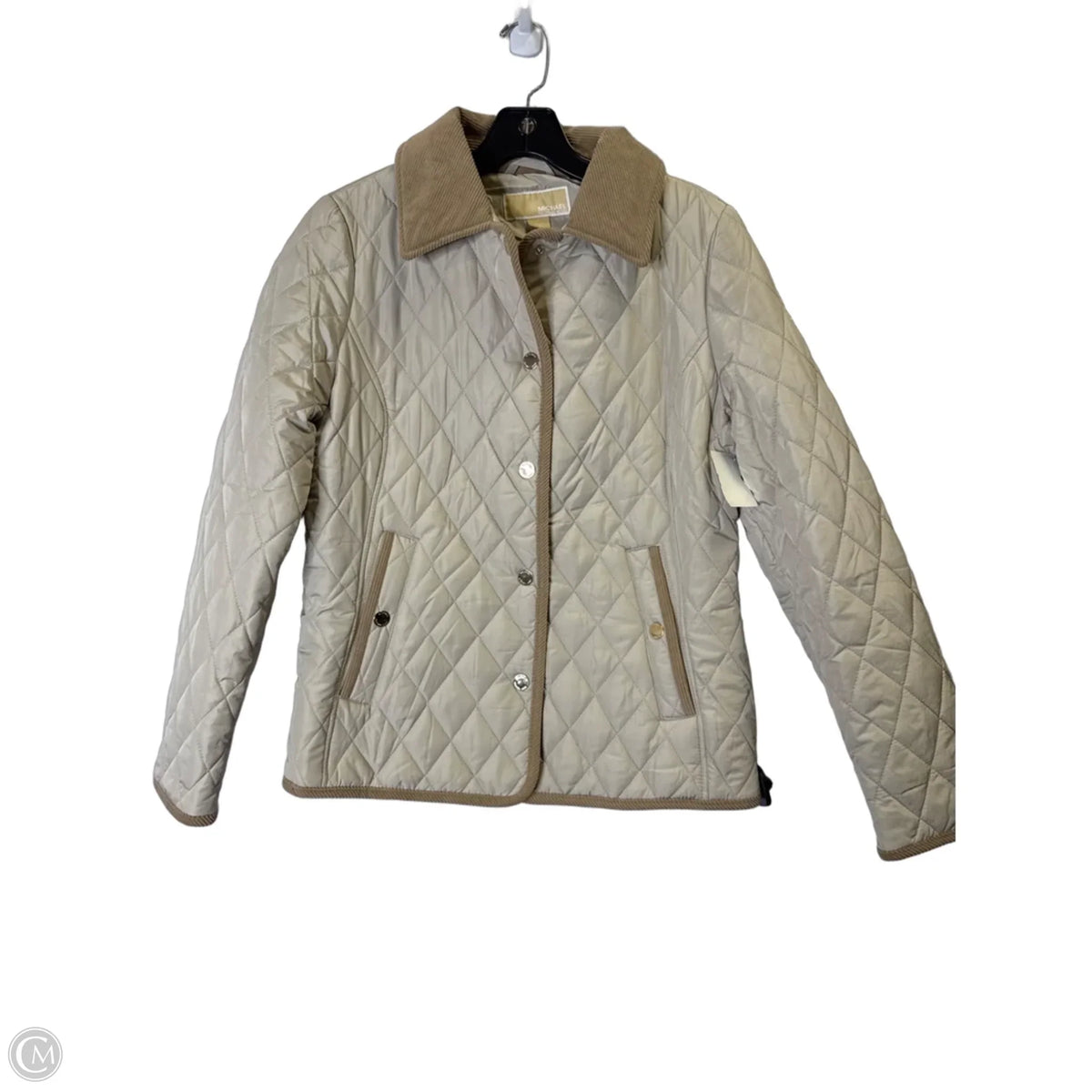 Jacket Puffer & Quilted By Cmb In Beige, Size: S