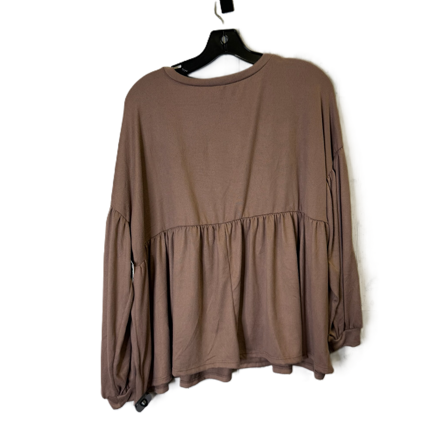 Top Long Sleeve By Pink Lily In Brown, Size: M