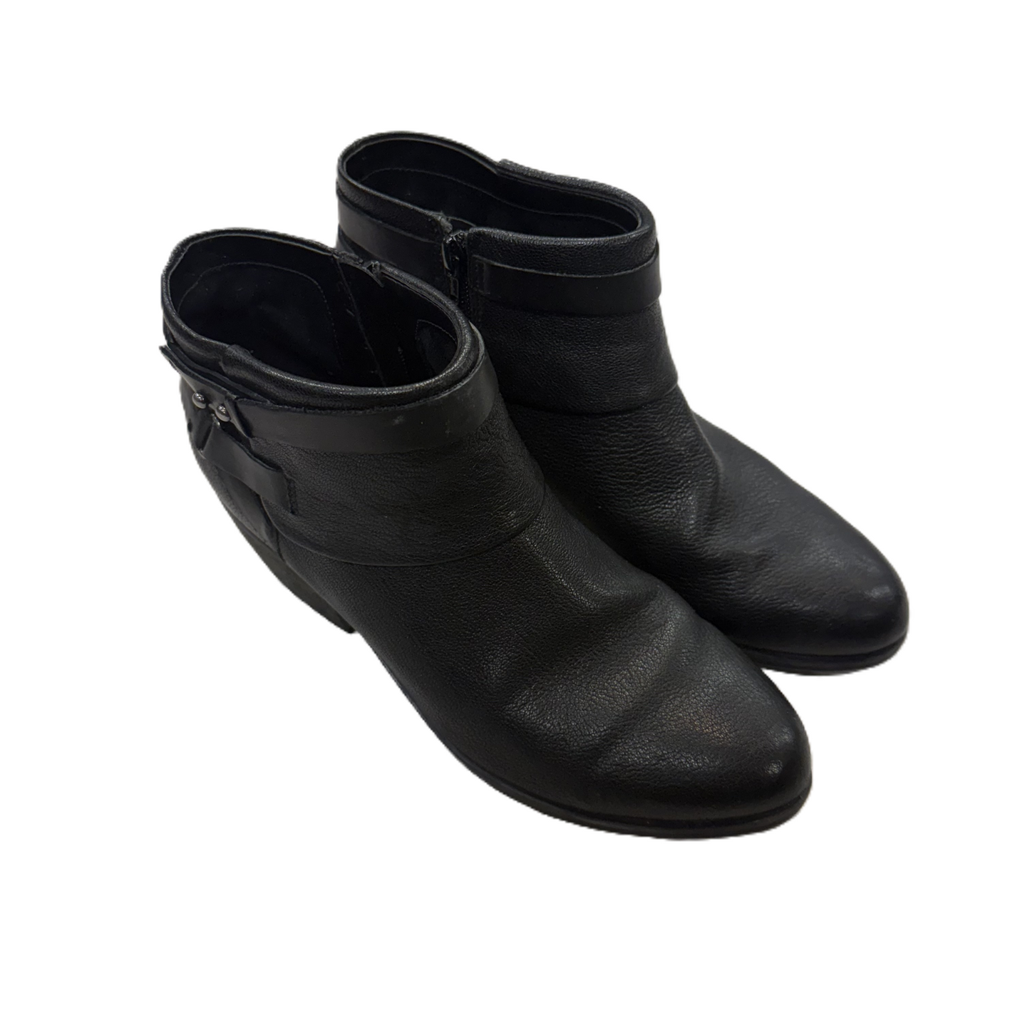 Boots Ankle Heels By Clarks In Black, Size: 7.5