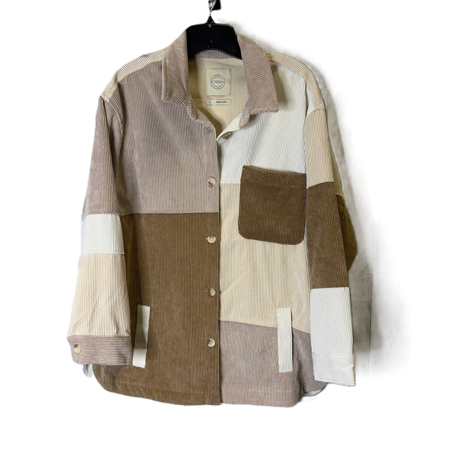 Jacket Shirt By Stoosh In Cream, Size: L