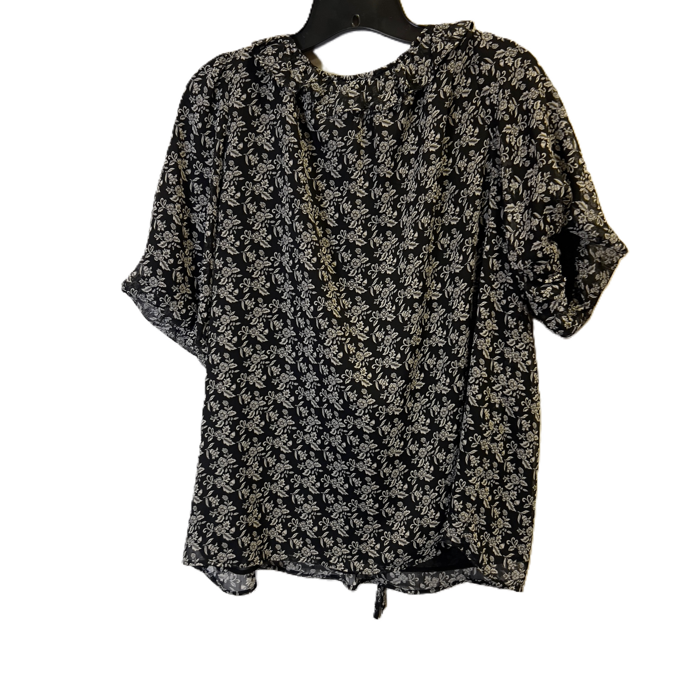 Top Short Sleeve By Loft In Black, Size: Xl