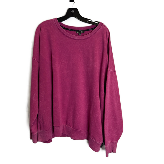 Sweatshirt Crewneck By Zelos In Pink, Size: 3x