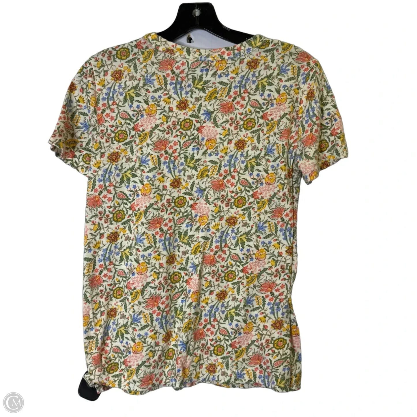 Top Short Sleeve Basic By Loft In Floral Print, Size: S