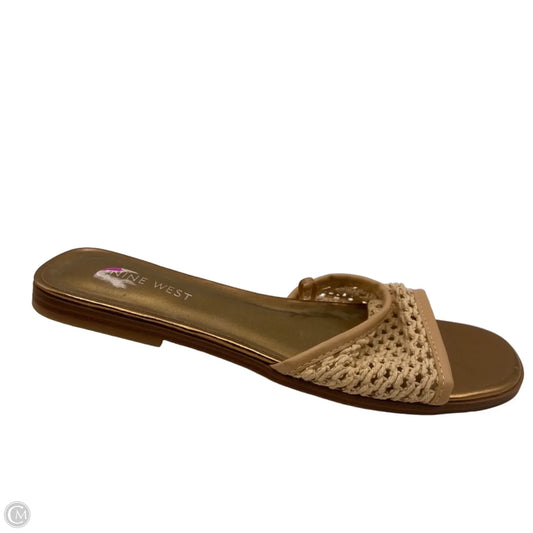 Sandals Flats By Nine West In Gold, Size: 8.5