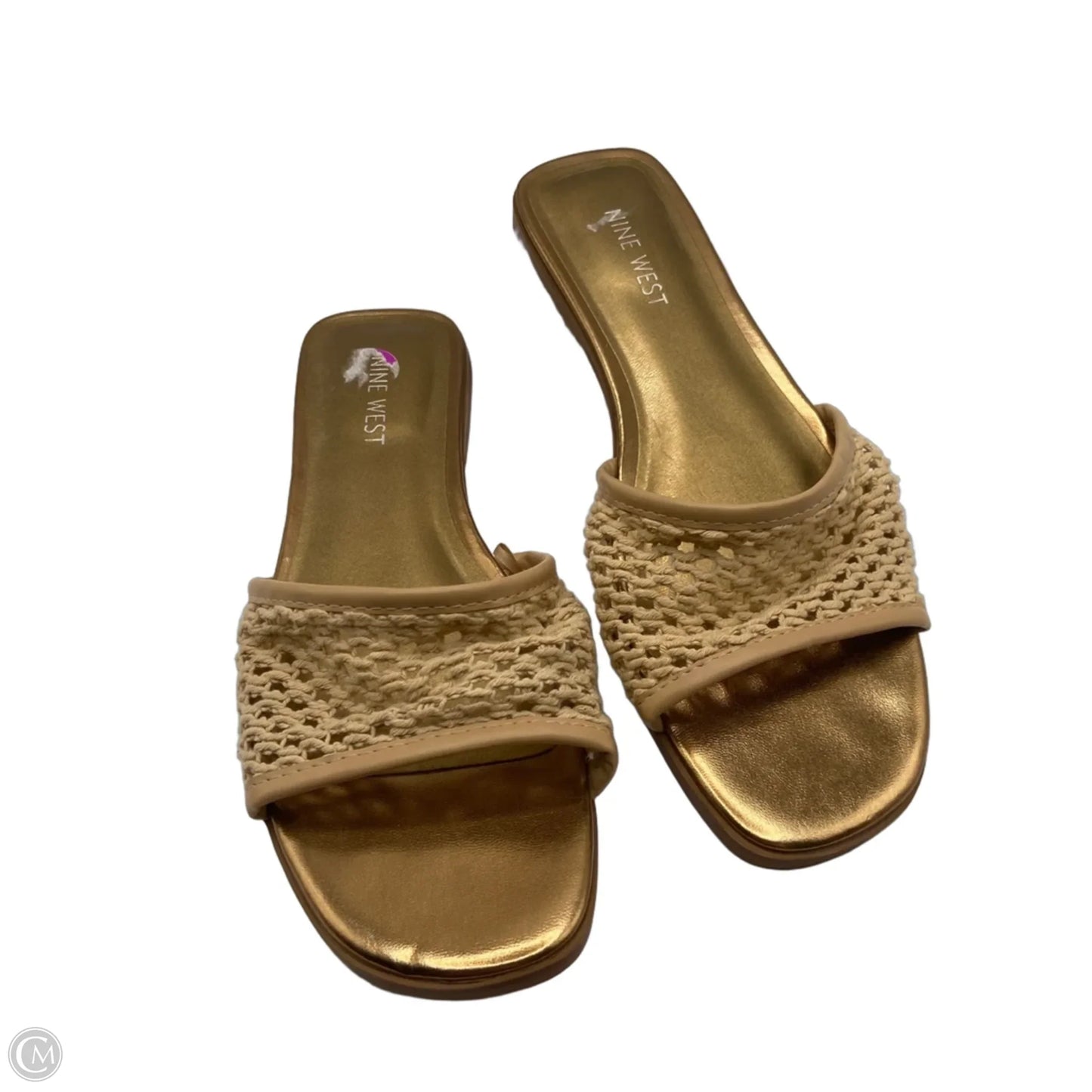 Sandals Flats By Nine West In Gold, Size: 8.5