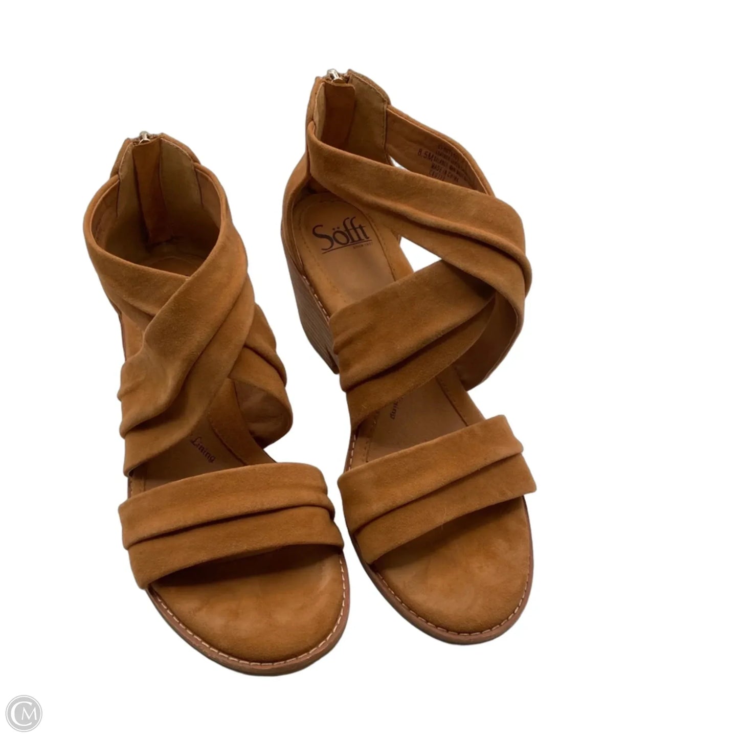 Shoes Heels Block By Sofft In Brown, Size: 8.5