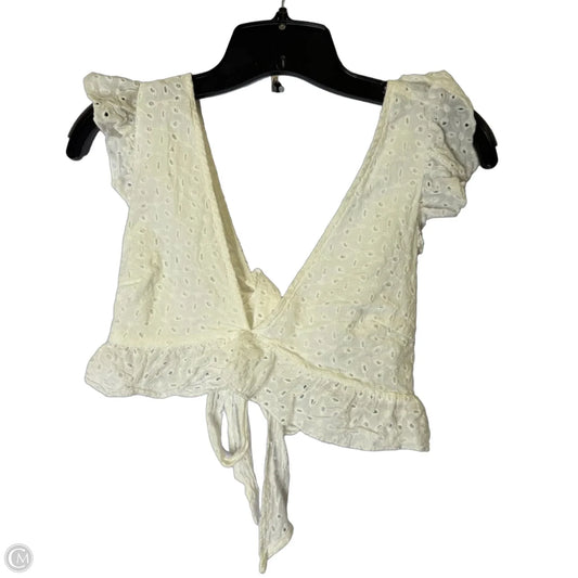Top Sleeveless By Shein In Cream, Size: M